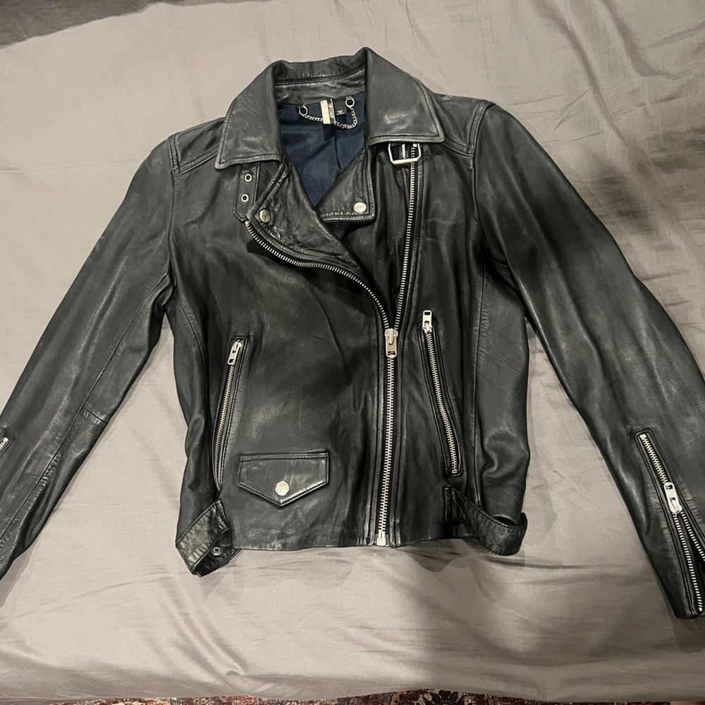 Topshop Black Leather Jacket